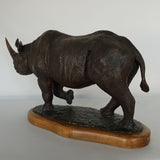 Black Rhino by Denis Mathews - Kenyan Contemporary Sculpture - Jeroen Markies Art Deco