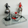 Soda Syphon Set Chromed Mid-Century - Jeroen Markies Art Deco