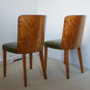 Vintage Heal's Art Deco Side Chairs in Satinwood with Green Leather re-upholstery - Jeroen Markies Art Deco