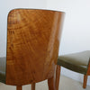 Vintage Heal's Art Deco Side Chairs in Satinwood with Green Leather re-upholstery - Jeroen Markies Art Deco