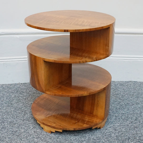 Art Deco Library Table. 1930's side table. Figured walnut Art Deco - Jeroen Markies Art Deco