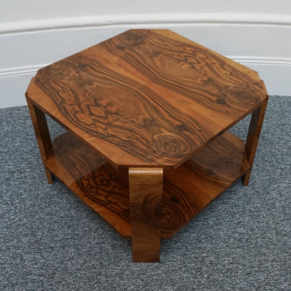 Art Deco Burr Walnut Veneered Side Table - Jeroen Markies Art Deco