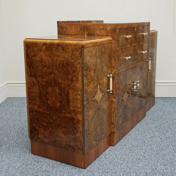 Art Deco Burr Walnut Sideboard - Original Art Deco Furniture - Jeroen Markies Art Deco