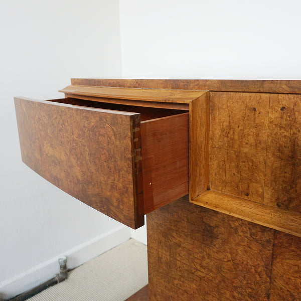 Burr Walnut Console Table by Hille. 1930's English furniture- Jeroen Markies Art Deco