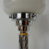 Art Deco Table Lamp. Spiralled Chrome Glass Globe Shade - 1930s lighting - Jeroen Markies Art Deco