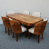 Vintage Art Deco Six Seater Epstein Brothers Dining Suite in Burr Walnut - Jeroen Markies Art Deco