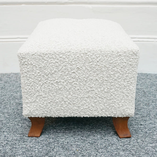 Vintage Italian 1950's Footstools in white boucle - Jeroen Markies Art Deco