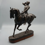 'The Whip' Bronze Sculpture of an English Huntman on Horeseback - Jeroen Markies Art Deco