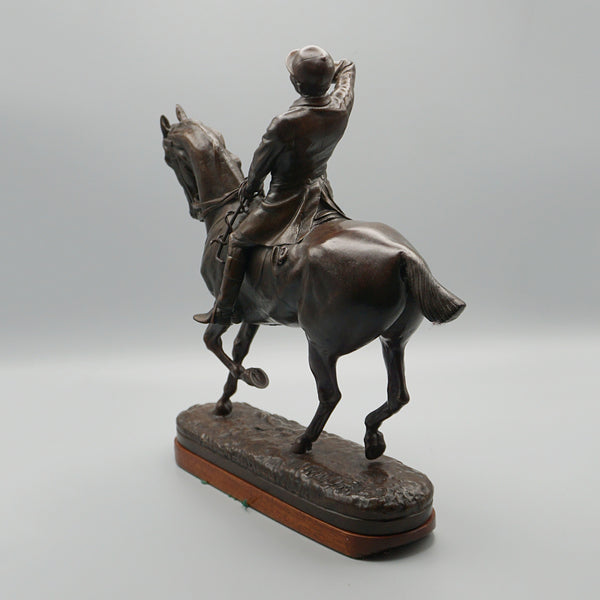 'The Whip' Bronze Sculpture of an English Huntman on Horeseback - Jeroen Markies Art Deco