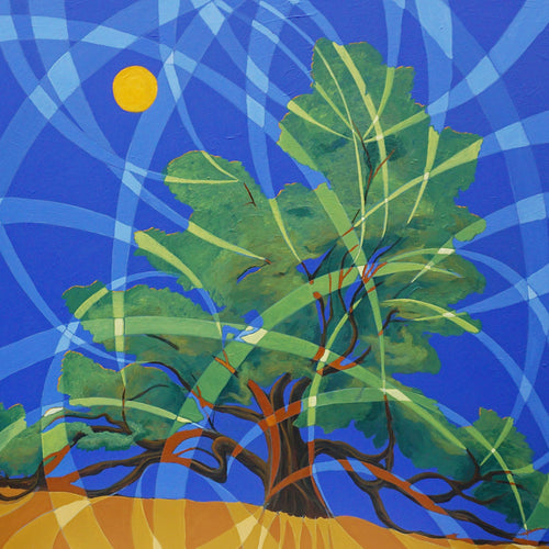 Tree of life - Vera Jefferson Contemporary Oil on Canvas . Jeroen Markies Art Deco