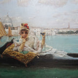 An Observer on the Venetian Lagoon by Enrique Serra - Venetian Paintings - Late Victorian - Jeroen Markies Art Deco