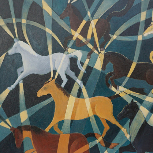 'Wild Horses' by Vera Jefferson Contemporary oil on canvas