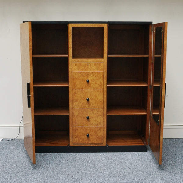 vintage Burr Elm French Art Deco Dressing Cupboard - Jeroen Markies Art Deco