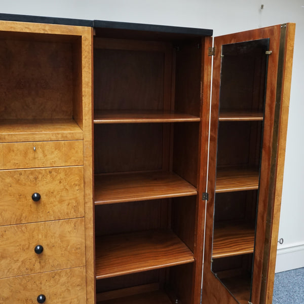 vintage Burr Elm French Art Deco Dressing Cupboard - Jeroen Markies Art Deco