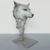 'Wolf' A life size bronze study of a Wolf by Gill Parker - Jeroen Markies Art Deco