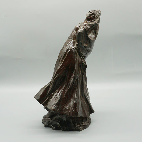 Belgian Dancer - Batardy Foundry - Belgian Early 20th Century Bronze of a classically dressed woman - female pose bronze - excellent patination - Jeroen Markies Art Deco