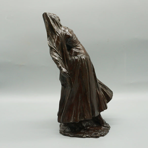 Belgian Dancer - Batardy Foundry - Belgian Early 20th Century Bronze of a classically dressed woman - female pose bronze - excellent patination - Jeroen Markies Art Deco