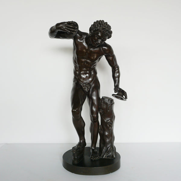 Dancing Faun with Cymbals Late 19th Century Italian Bronze - Jeroen Markies Art Deco