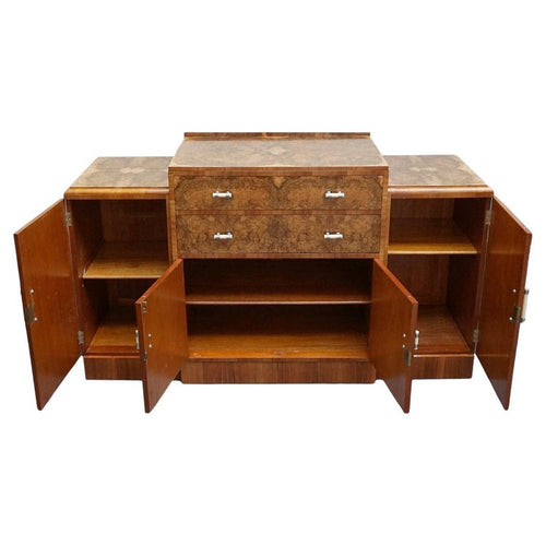 Art Deco Burr Walnut Sideboard - Original Art Deco Furniture - Jeroen Markies Art Deco