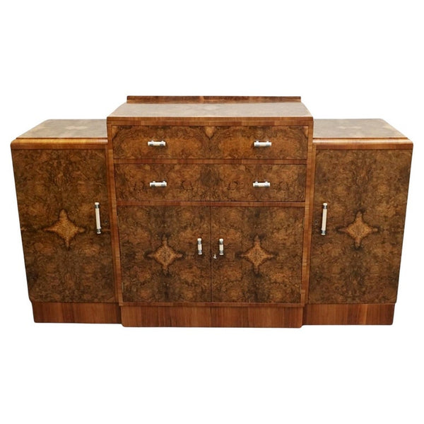 Art Deco Burr Walnut Sideboard - Original Art Deco Furniture - Jeroen Markies Art Deco