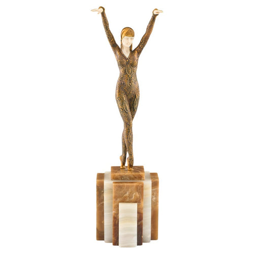 'Dourga' Demetre Chiparus Bronze Sculpture - Original Art Deco Bronze Sculpture.- Jeroen Markies Art Deco