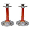 Pair of Art Deco Candlesticks. Bakelite Candlesticks 1930's Candle Holders. Red and Orange Bakelite. Jeroen Markies Art Deco