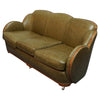 Original Art Deco Green Leather Upholstered Cloud Sofa by Harry & Lou Epstein - Jeroen Markies Art Deco