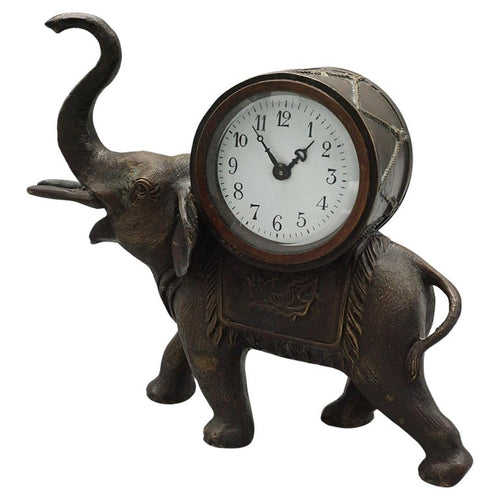 Elephant Clock Bronze Late 19th Century Mantle Clock - Jeroen Markies Art Deco