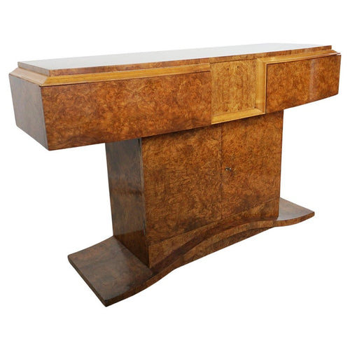 Burr Walnut Console Table by Hille. 1930's English furniture- Jeroen Markies Art Deco