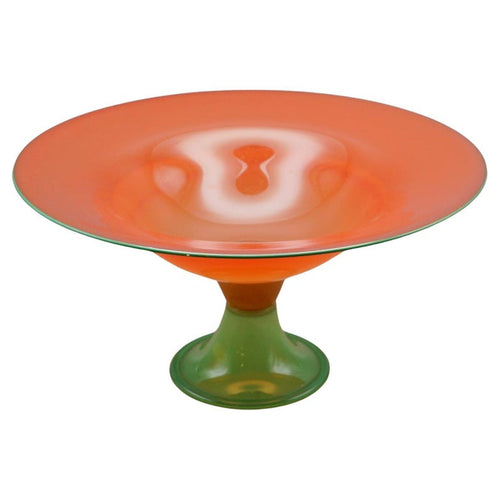 Mid-Century glass blown bowl, decorative bown, orange glass bowl - Jeroen Markies Art Deco