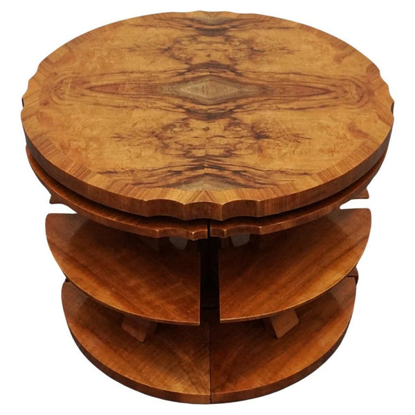 Vintage Art Deco Burr Walnut Nest of Tables - Jeroen Markies Art Deco