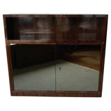 Exceptional Macassar Ebony and Frosted Mirrored bookcase cabinet -Jeroen Markies Art Deco 