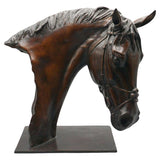 'Frankel' Beautiful study of the Retired Champion Thoroughbred Racehorse by Gill Parker in Naturalistic Bronze - Jeroen Markies Art Deco