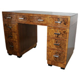 An Art Deco Burr Walnut Veneered Writing Desk 75cm x 106cm x 58cm - Jeroen Markies Art Deco