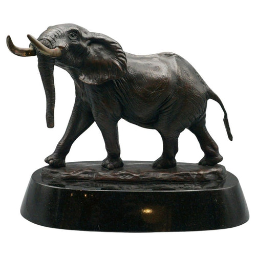 Bull Elephant by David Schaefer Contemporary Animalia Bronze Sculpture - Jeroen Markies Art Deco