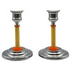 Pair of Bakelite and Chromed Metal Candlesticks - Jeroen Markies Art Deco