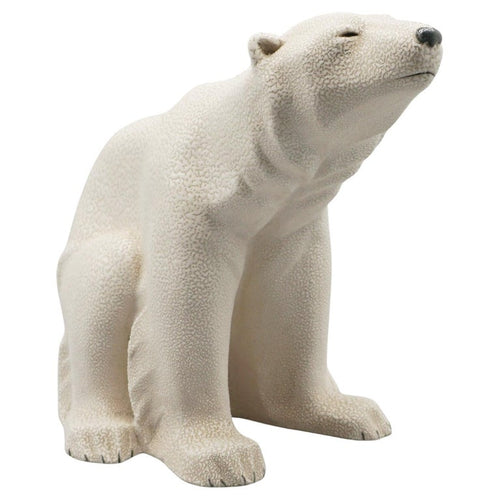 Art Deco Seated Polar Bear by Sevres France - Patinated Ceramic Polar Bear Circa 1930 Jeroen Markies Art Deco 