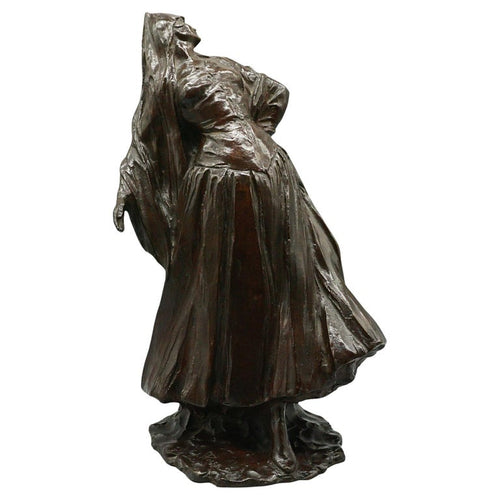 Belgian Dancer - Batardy Foundry - Belgian Early 20th Century Bronze of a classically dressed woman - female pose bronze - excellent patination - Jeroen Markies Art Deco