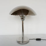 Pair of Table Lamps French Art Deco 1930 Lighting - Jeroen Markies Art Deco - Silver Chrome Dome Lamps 