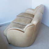 Art Deco Cloud Sofa by Harry & Lou Epstein with Vintage Upholstery and Burr Walnut Banding - Jeroen Markies Art Deco