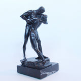 Art Nouveau Patinated Bronze Figure at Jeroen Markies