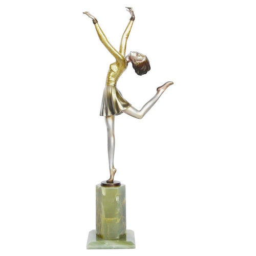 Female Dancer - Josef Lorenzl  - Art Deco Bronze Sculpture - Jeroen Markies Art Deco