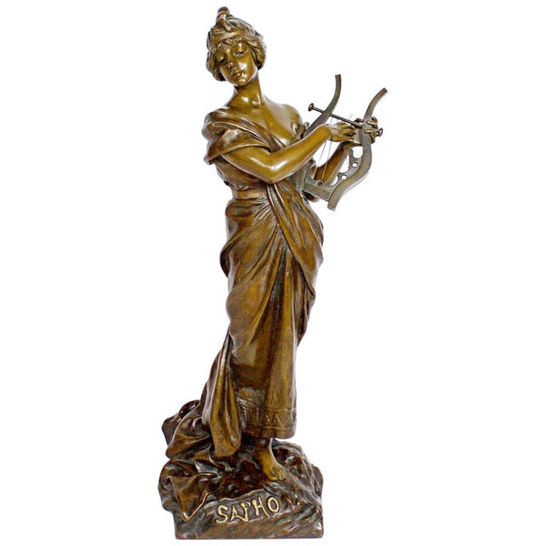 Sapho - Emmanuel Villanis - Art deco bronze sculpture - Jeroen Markies Art Deco