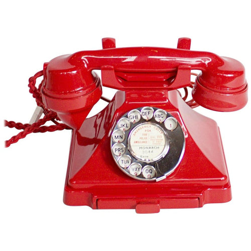 n original GPO 200 Series Red Bakelite Telephone Jeroen Markies Art Deco