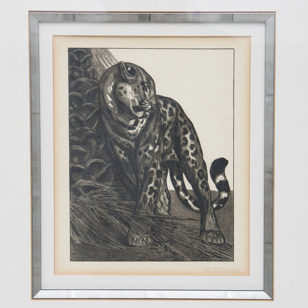 Paul Jouve 'Leopard Picture' Original Art - Jeroen Markies Art Deco