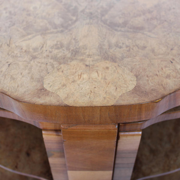 Art Deco nest of tables circa 1930 in burr walnut