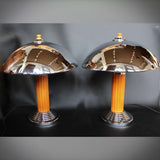Art Deco dome lamps