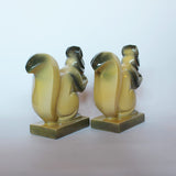 Art Deco ceramic squirrel bookends