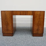 Original Art Deco Walnut and Leather English Writing Desk Circa 1935 - Jeroen Markies Art Deco