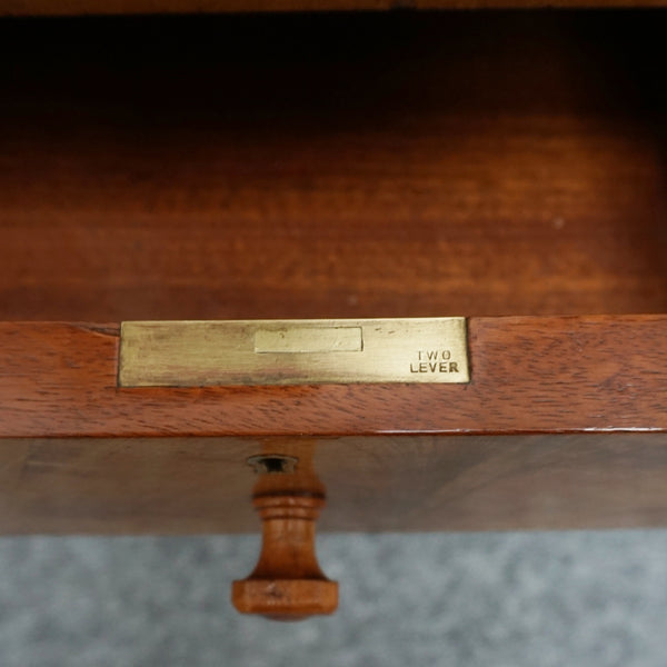 Original Art Deco Walnut and Leather English Writing Desk Circa 1935 - Jeroen Markies Art Deco